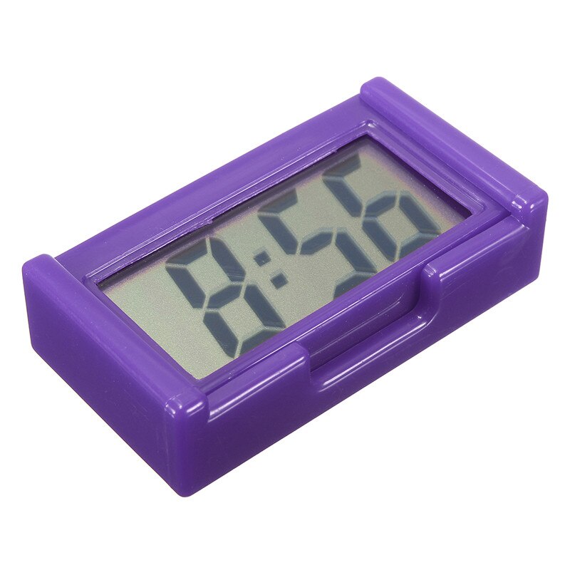 Mini Auto Digitale Klok Auto Accessoires Auto Klokken Auto Elektronische Klok Lcd Horloge Klok Geschikt Voor Auto Interieur Versieren: purple