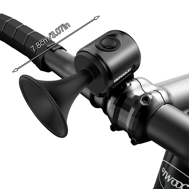 Bike Elektronische Laut Horn 120 db Warnung Sicherheit Elektrische Glocke Polizei Sirene Fahrrad Lenker Alarm Ring Glocke Radfahren Kind Roller: Black