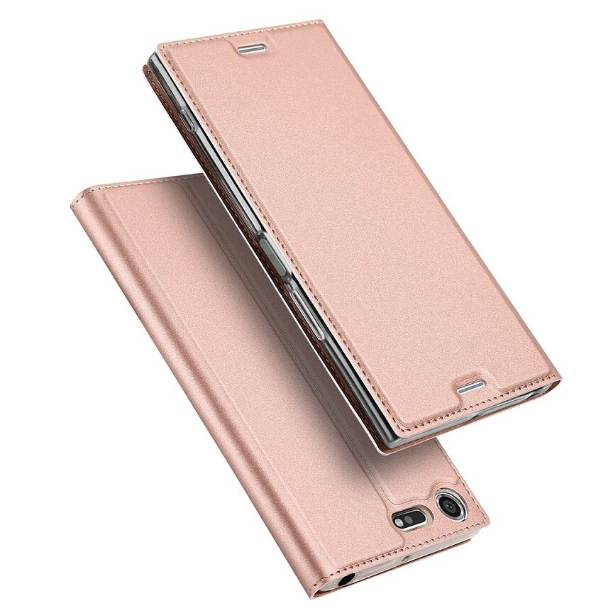Luxury Leather Flip Case For Sony Xperia XZ Premium Cover Wallet Cover For Sony XZ Premium G8141 Dual Sim G8142 Cases: rose gold
