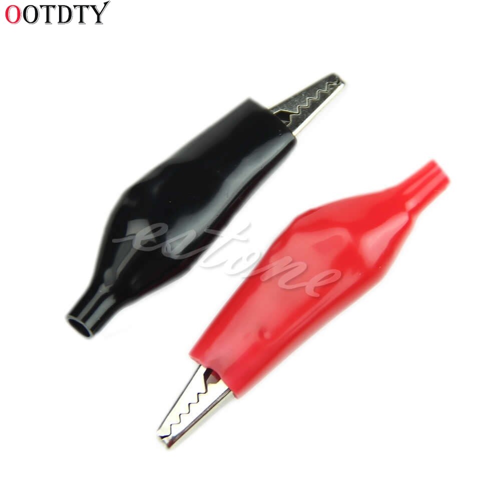 Ootdty 10Pcs 28Mm Alligator Leidt Crocodile Test Clip Voor Elektrische Jumper Wire Kabel