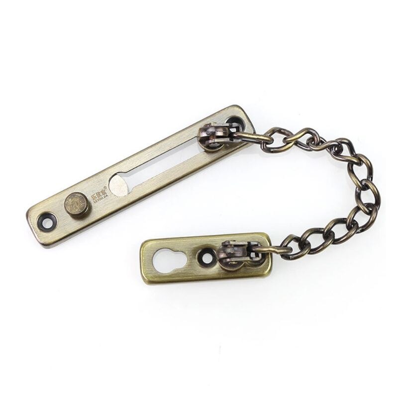 Stainless Steel Security Door Chain Lock Anti-theft Door Latch Lock Home Furniture Hardware: 11AG200352-GN