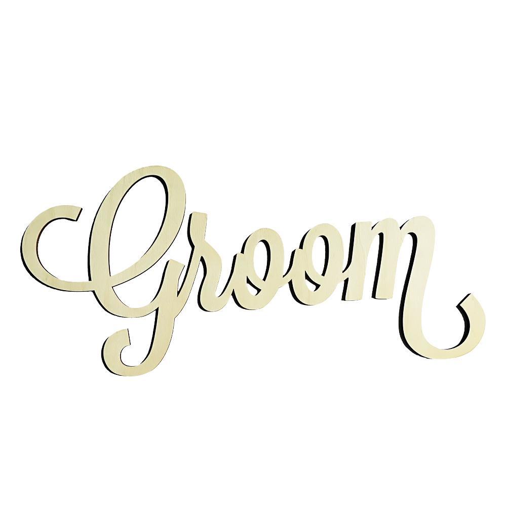 2pcs Rustic Wedding Wooden Chair Sign Bride and Groom Chair Signs Wood Signs Photo Props Wedding Decoration