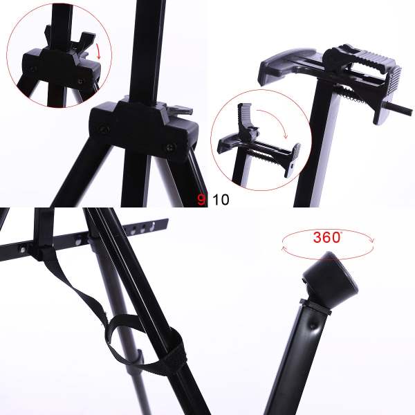 CAA-Metal Portable Folding Easels with Gym Bag for Artist Painting Outdoor Fold Table Easel 170cm Height Aluminum Set