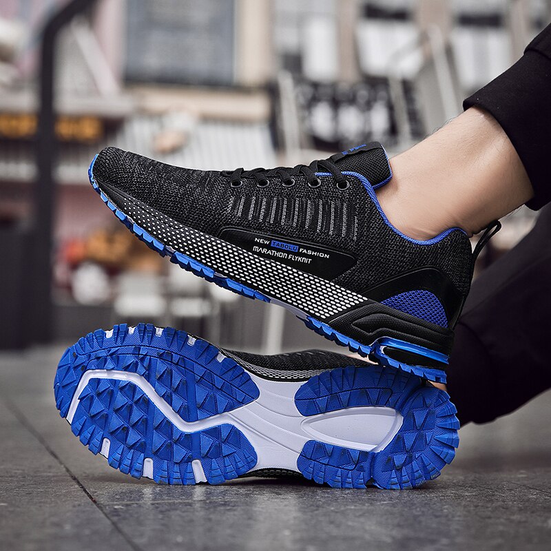 Zapatos de Golf transpirables para hombre, zapatillas de deporte masculinas para deportes al aire libre, con agarre fuerte, de punto, con cordones, estilo informal, para adultos, novedad de