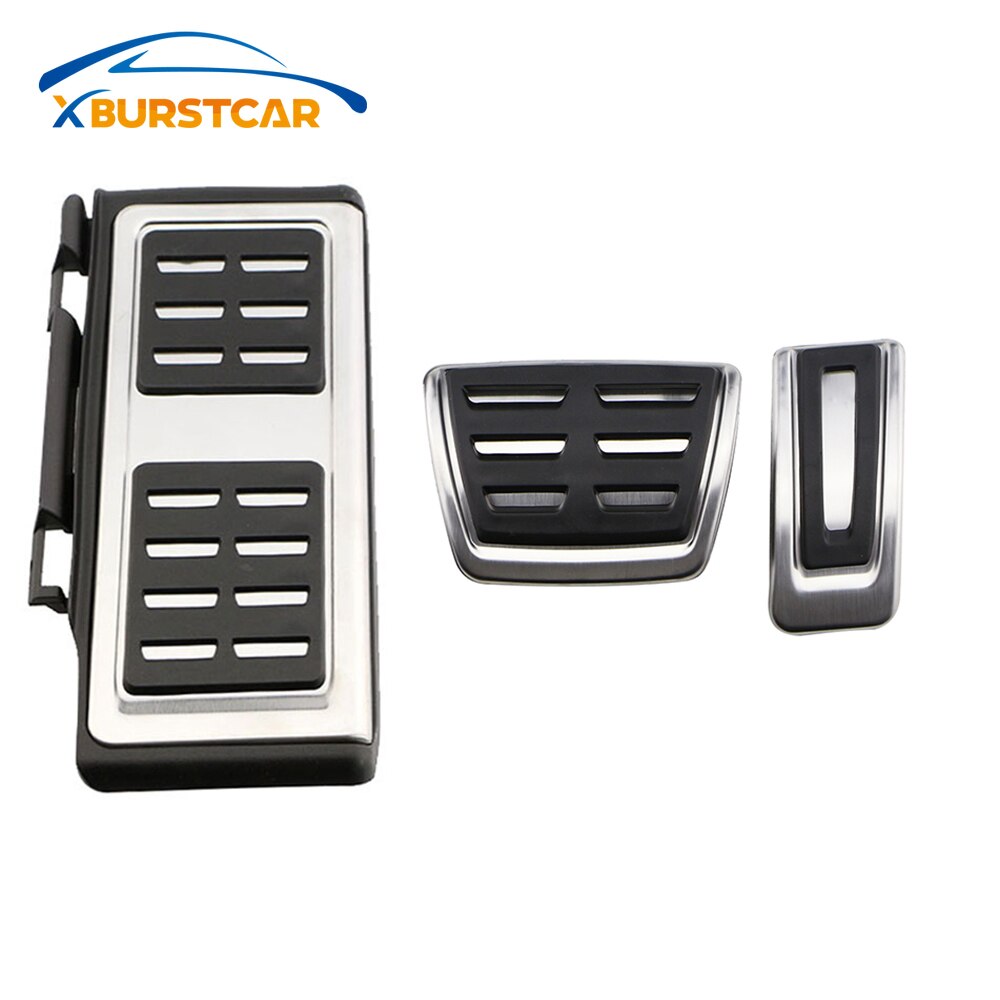 For Volkswagen Vw Jetta MK7 7th Gen - LHD Stainless Steel Car Fuel Brake Pedal Cover Footrest Pedals Accessories