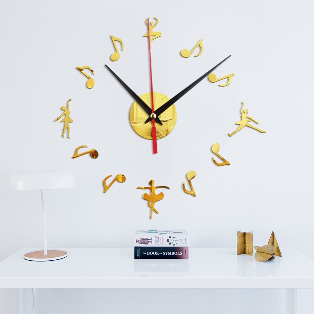 Music Studio Wall Sign Clock Music Notes Wall Clock Treble Clef Music Wall Art Decorative Clock For the Musician or Singers