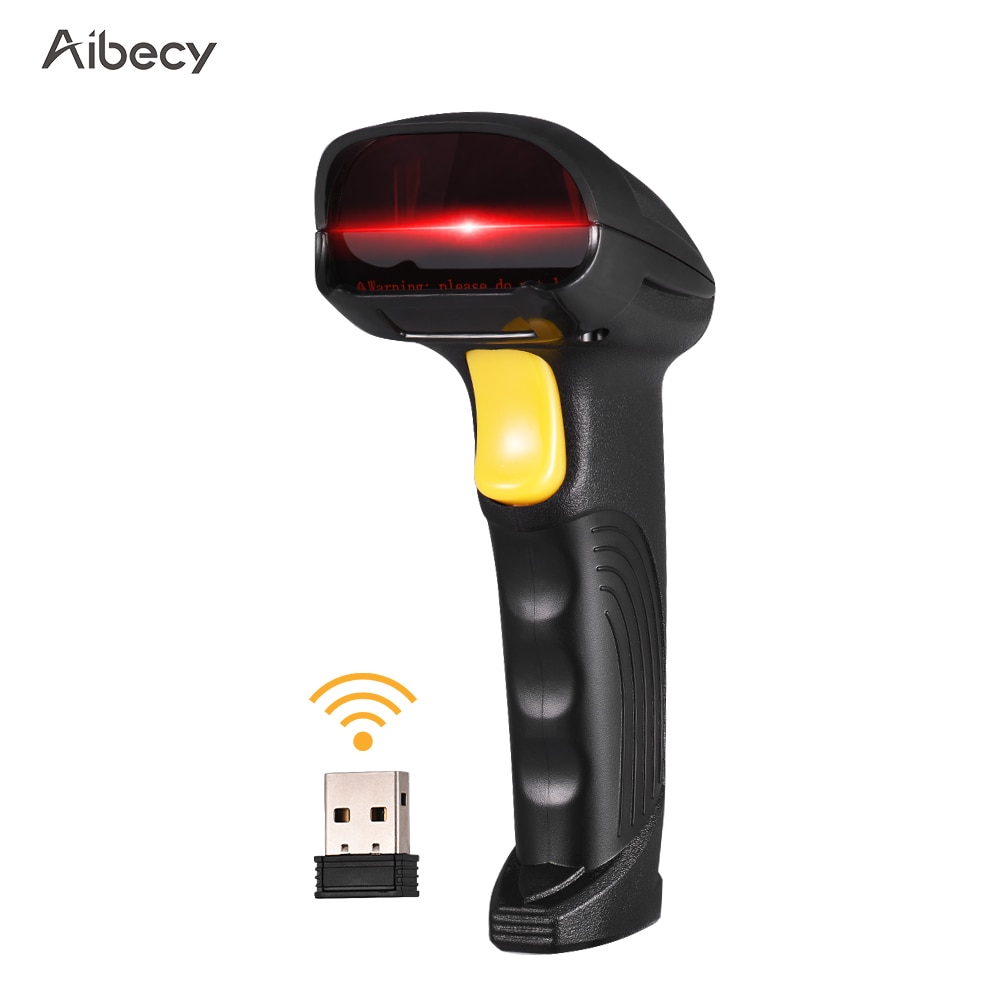 Aibecy 2-in-1 2.4G Draadloze Barcode Scanner & USB Wired Barcode Scanner Automatische Handheld 1D Bar code Scanner Reader