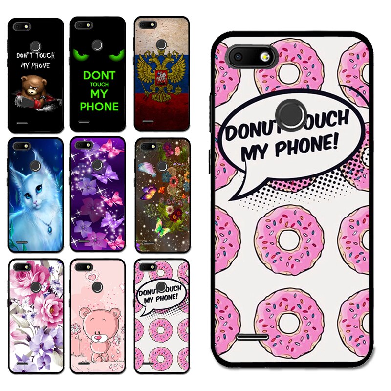 For BQ 5512 Case Don't touch my phone Bear Silicon TPU Cover for BQ 5512L STRIKE FORWARD Animal Shell Bag Housing Phone Cases