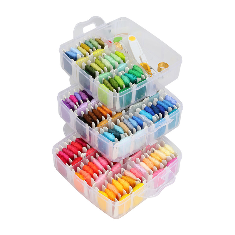 Kit de accesorios de costura, set con hilos en 150 colores, tijeras y agujas perfecto como para la madre