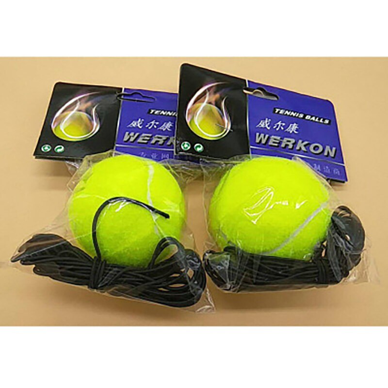 Pelota de tenis deportiva con cuerda de tenis, banda de goma individual, suministros de entrenamiento de tenis de línea, equipo de tenis