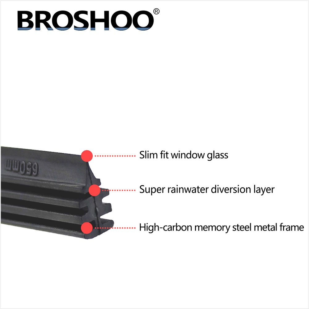 Tiras de repuesto de goma para limpiaparabrisas de coche, hojas de limpiaparabrisas sin marco deshuesadas, 6mm, 14 ", 16", 17 ", 18", 19 ", 20", 21 ", 22", 24 ", 26", 28 ", 30", 2 unidades 32"