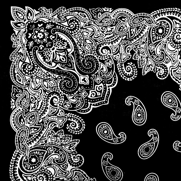 100% Katoen Koreaanse Mode Zwart Paisley Gedrukt Halsdoek Hip Hop Hoofddeksels/Haar Bandana Foulard Vierkante Sjaal Voor Vrouwen/mannen