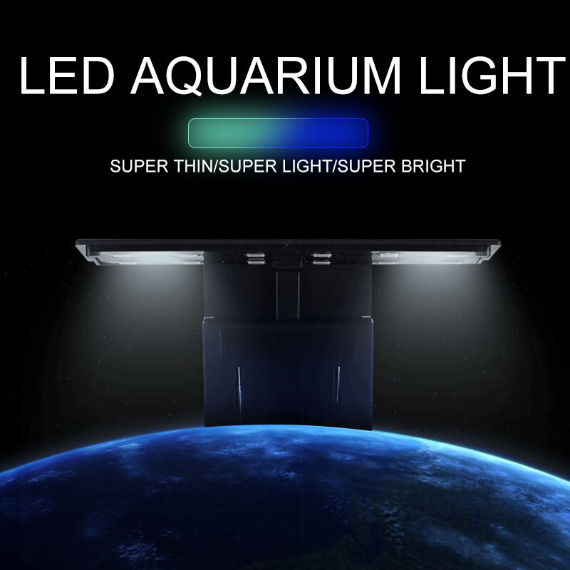 Très Mince Led Aquarium Lampe Éclairage La Croissance Des Plantes Lampe 5W/10W/15W Plantes Aquatiques Éclairage Aquarium Étanche Lampes À Clipser