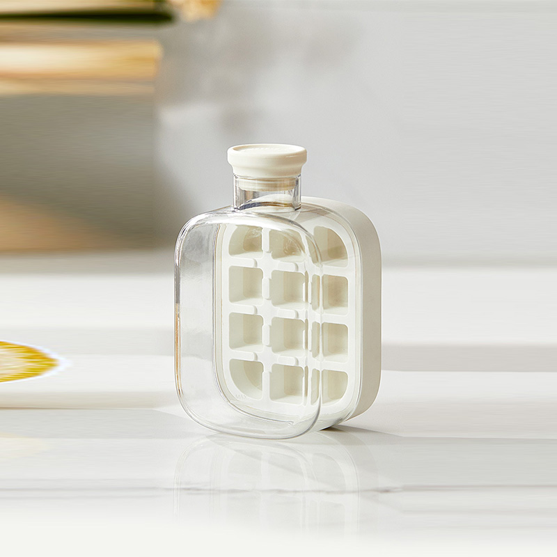 Molde para cubitos de hielo, máquina para hacer hielo con tapa, pajita para hacer hielo de alimentaria, hervidor de hielo de doble uso, patrón de hielo, suministros para Bar de cocina: Transparente
