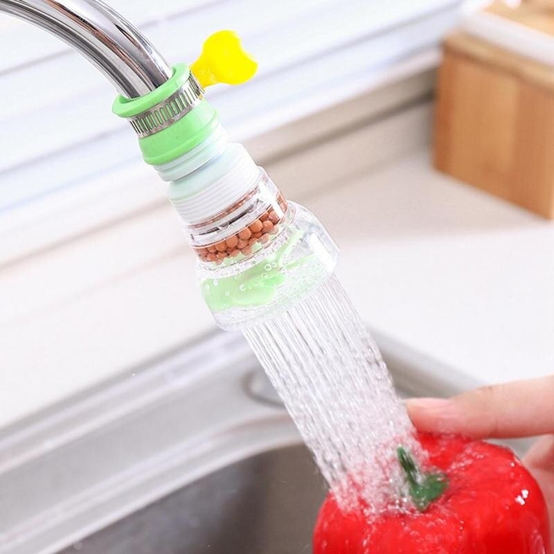 Faucet Booster Filter 360 Degree Adjustable Kitchen Faucet Booster Filter Tap Extender Splash-proof Water Filter Kitchen Tools