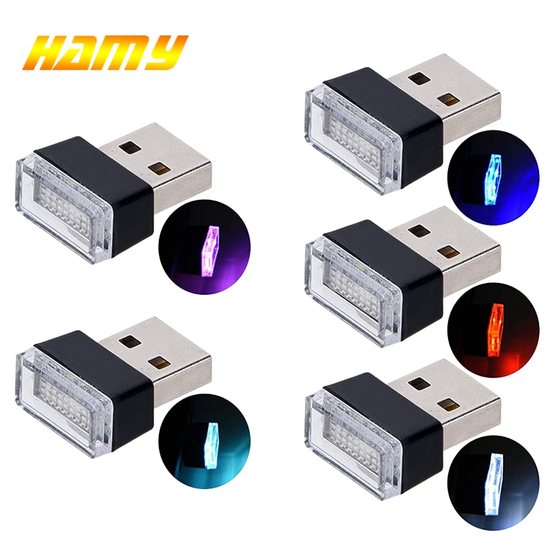 Mini USB LED Nacht Lichter Auto Innen Atmosphäbetreffend Lampe Auto Dekoration Umgebungs Beleuchtung LED Neon- Birne Auto Waren 5V weiß verrotten