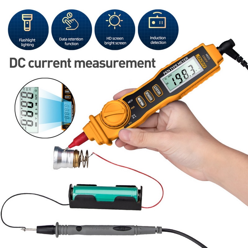 A3002 Digital Multimeter Pen Type 4000 Counts With Non /DC Resistance Diode Continuity Tester Tool