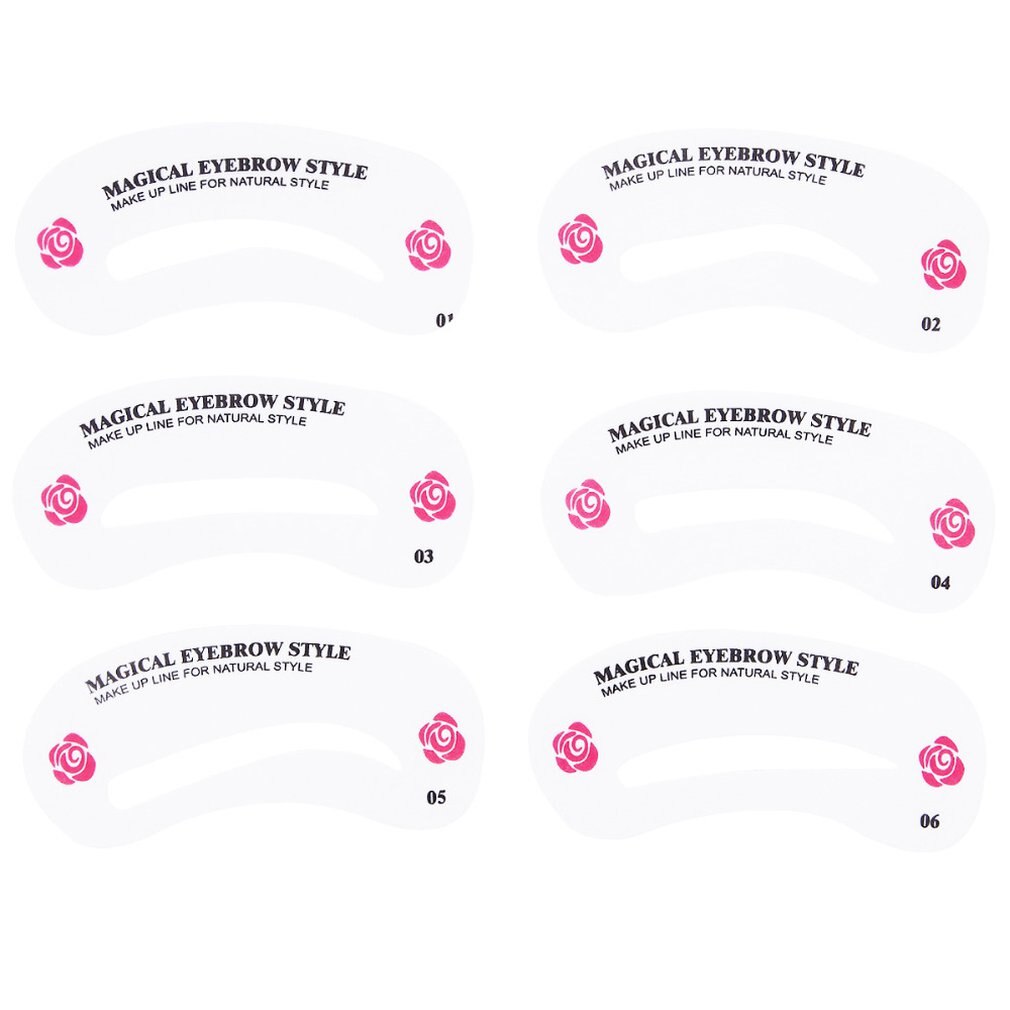 24 PCS Compact Eyebrow Shaping Stencils Eye Brow Guide Template Kit Makeup Tool Eyebrow Makeup Accessories