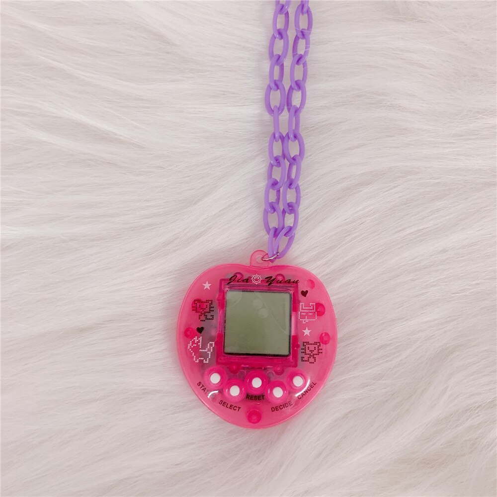 Y2k halsband leksak minnen godis färg elektronisk husdjur maskin hals tröja kedja tillbehör