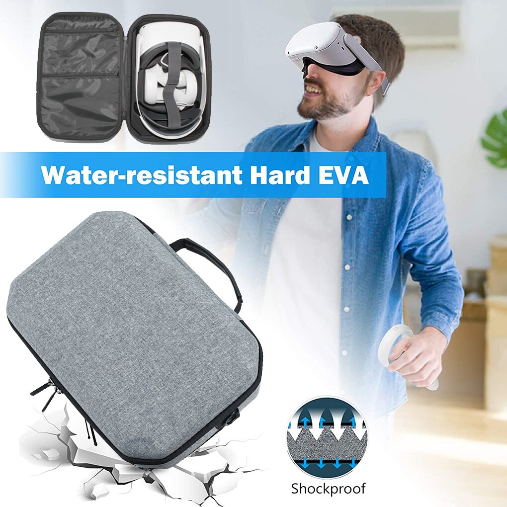 Reisetasche mit schultergurt für oculus quest 2 vr headset, tragbare eva-aufbewahrungstasche für oculus quest 2 zubehör