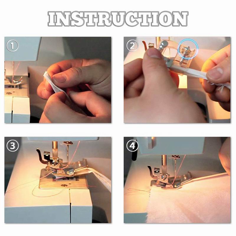 Sewing Machine Presser Cloth Foot Bias Binder Foot Stitch OverLock Zipper Ruler Parts Home Essentials