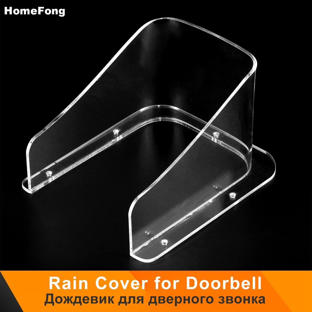 HomeFong Waterproof Shell Outdoor Rain Cover for Doorbell /Access Control EXIT Button / Lock Button Transparent Acrylic Material