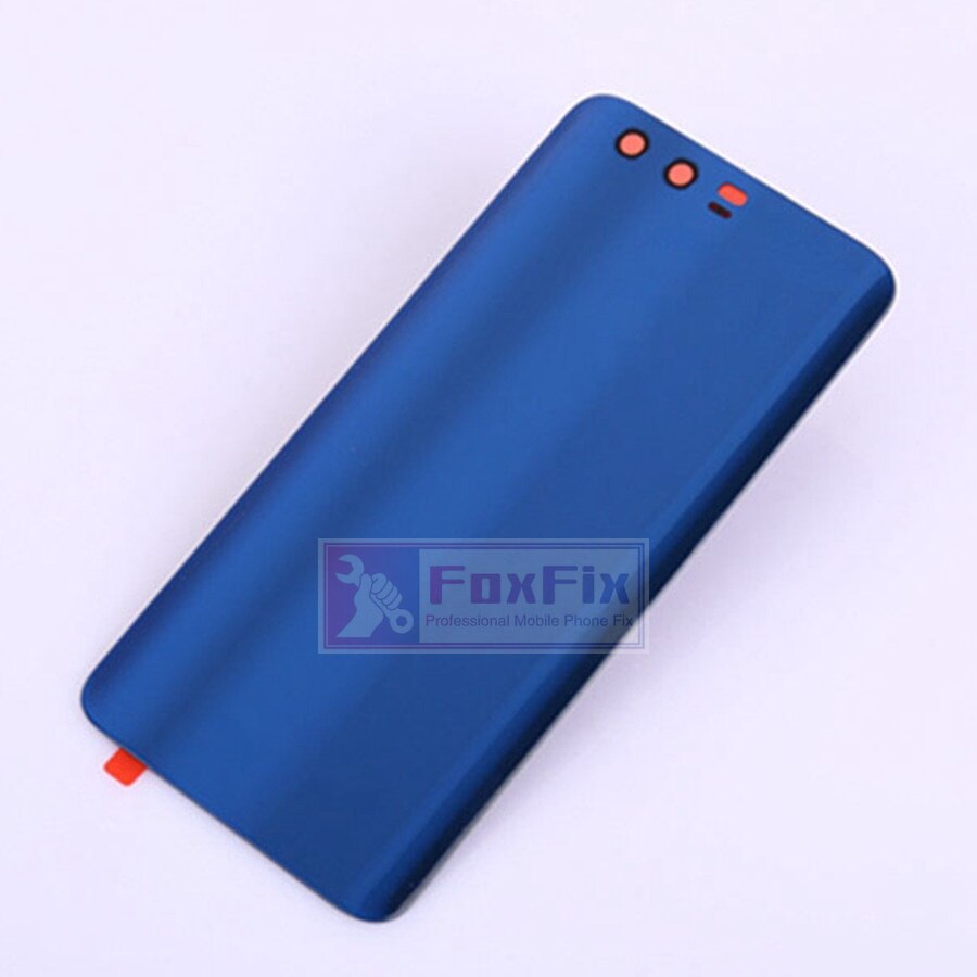 Coque arrière en verre pour Huawei Honor 9, boîtier de batterie, pièces de rechange, sans Logo,: Blue