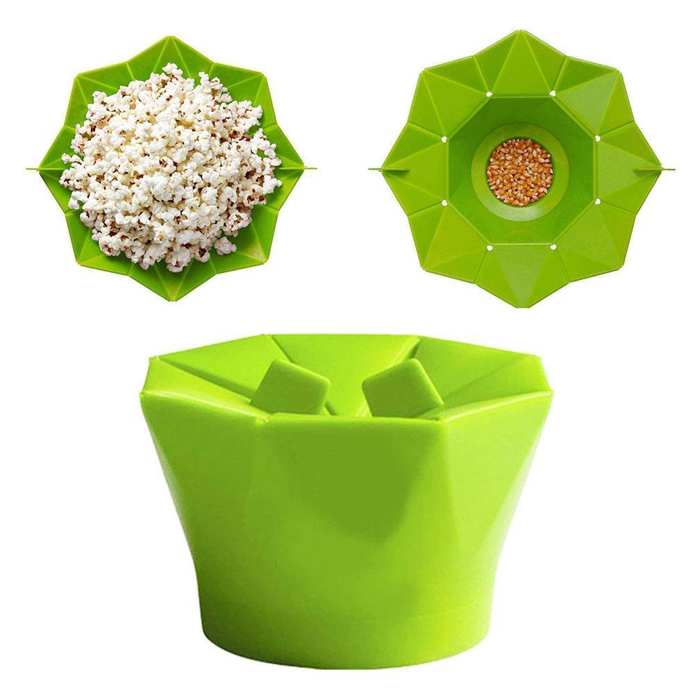 Popcorn Popper Maker Kom Diy Siliconen Magnetron Maker Vouw Emmer Tool Groen Keuken Rood Popcorn