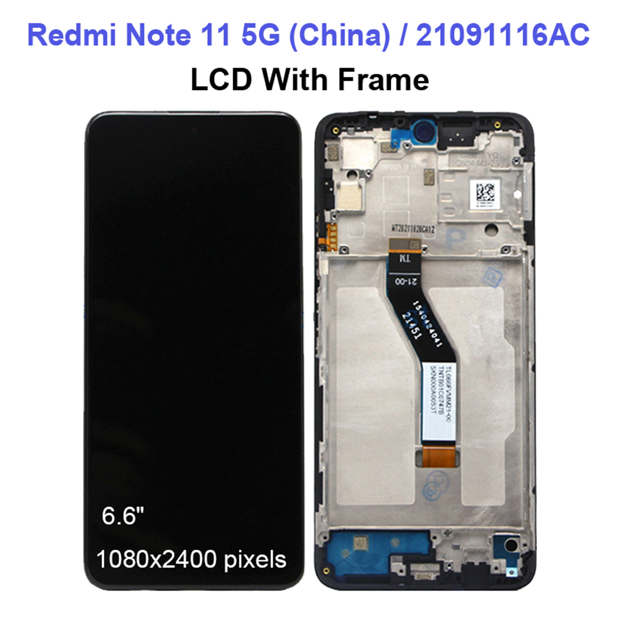 Original For Xiaomi Redmi Note 11 4G 5G LCD Display Touch Screen Replacement Digitizer For Redmi Note11 2201117TG 21091116AC LCD: Note11 5G With Frame