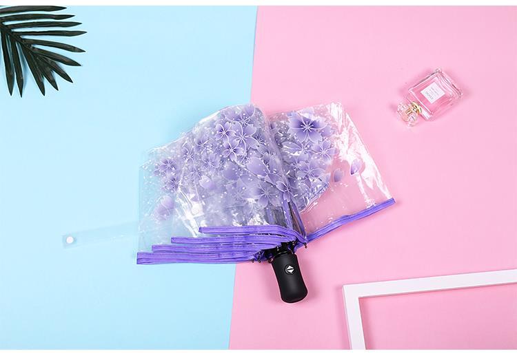 PVC Transparent Umbrella Reverse automatic umbrell... – Grandado