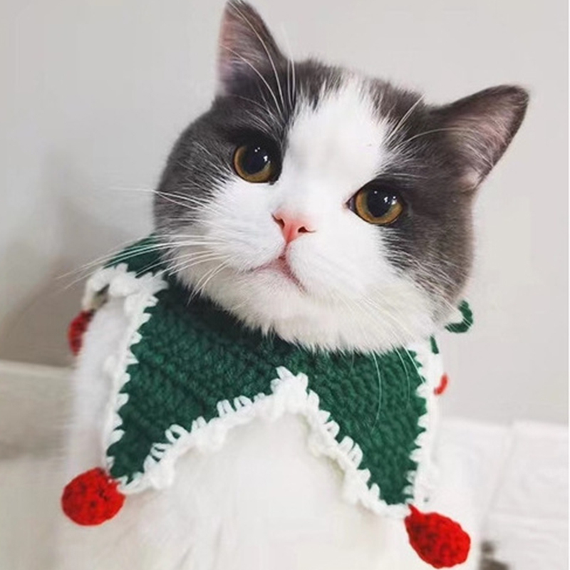 Collar con campana para perro y gato, babero navideño para mascotas, bufanda para gatitos, Collar para cachorros, accesorios para Cosplay, 4 tamaños