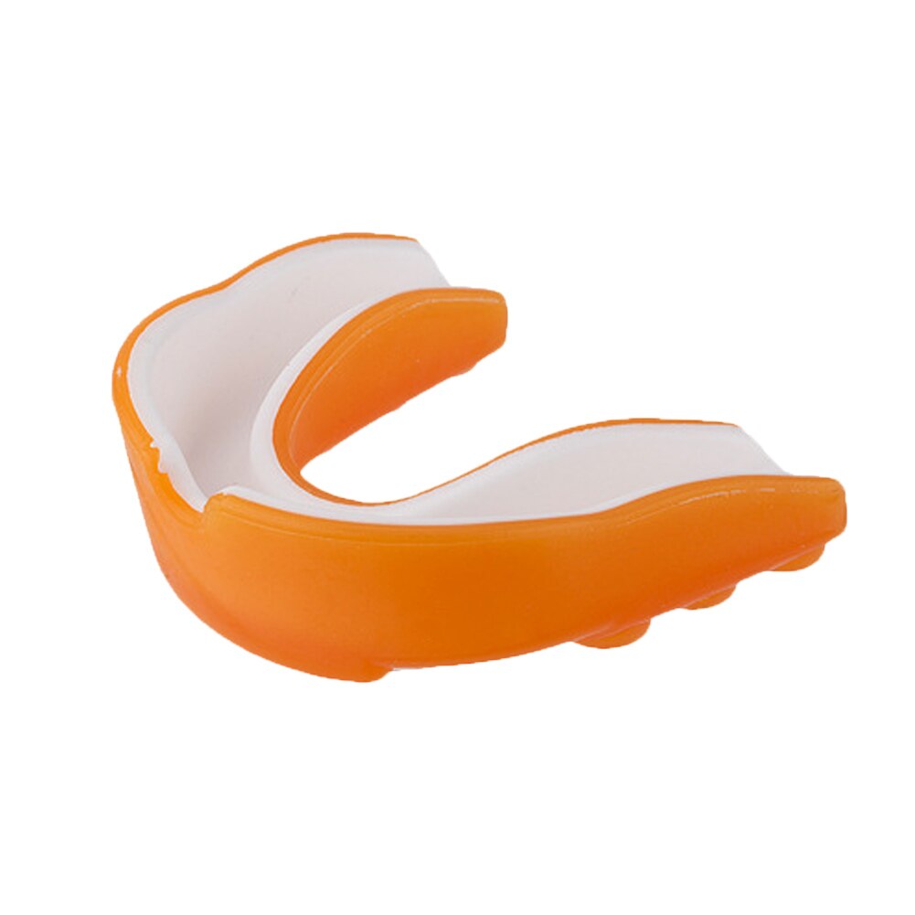 Nyvoksen mundskærm silikone tænder beskytter mundskærm til boksning sport fodbold basketball hockey karate muay thai  bn99: Orange