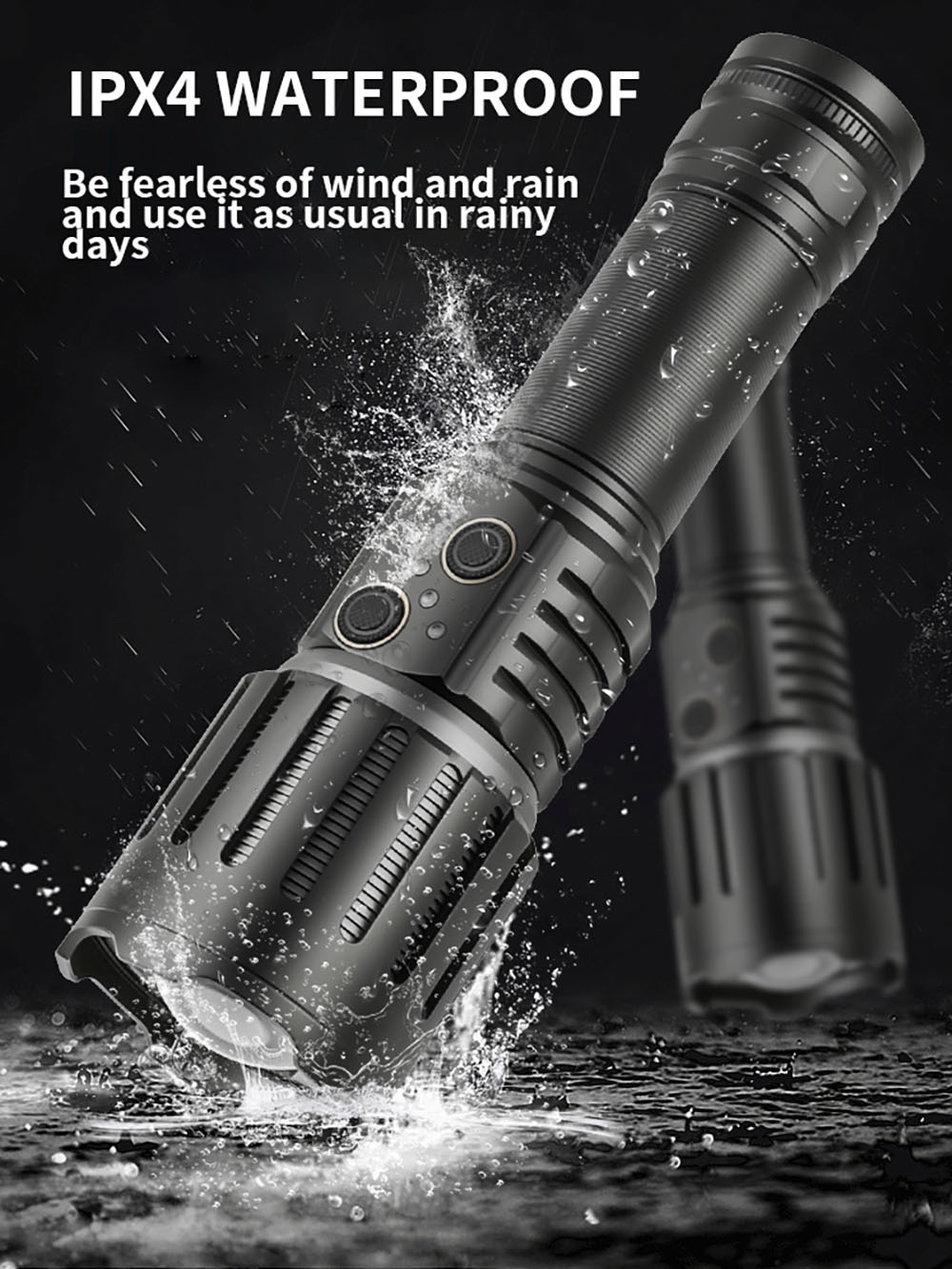 12000 Lumen Rechargeable Flashlights Super Bright Led Flashlight High Lumens with USB Cable, 5 Modes Powerful Flashlight Waterpr