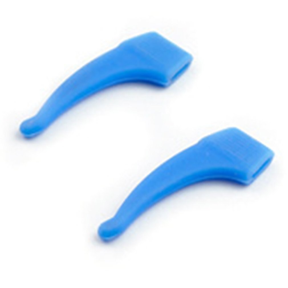 Comfortabele Zachte Siliconen Anti Slip Oor Haken Voor Bril Lenzenvloeistof Zonnebril Siliconen Glazen Accessoires: blue