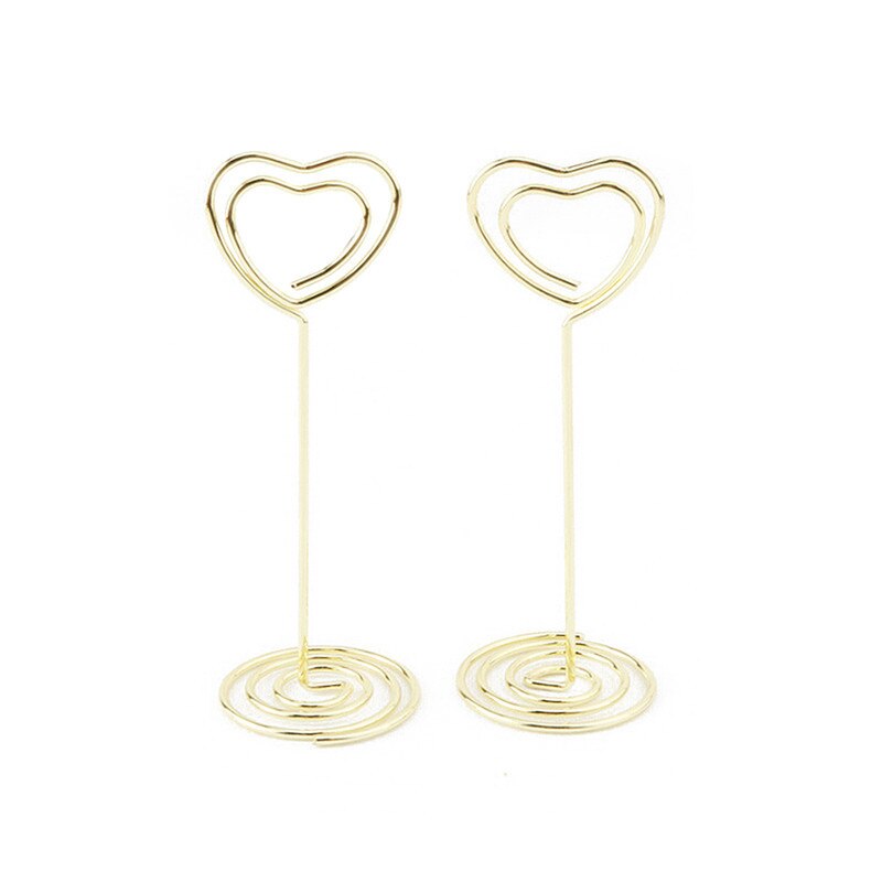 10 Pcs Goldene Schmetterling Herz Form Schreibtisch Notizen Ordner Herz Form Clips Hochzeit Gefälligkeiten Platz-kartenhalter Tisch Foto Clips
