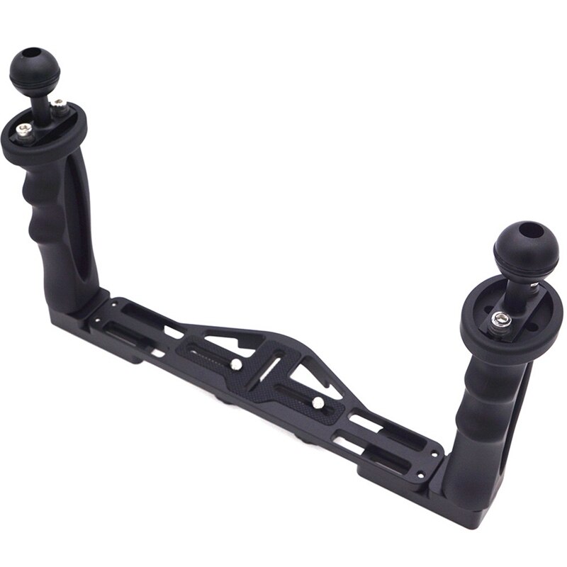 Doppelter handstabilisator, wasserdichtes tauchgehäuse für unterwasserkameras mit halterung/griff und doppelgriff für dome-port, wasserdichtes gehäuse