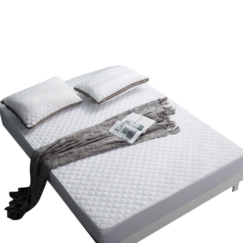 Gewatteerde Bed Cover Elastische Hoeslaken Beddengoed Anti-Mijt Matrashoes Koning Spreien Bed Protector Stretch Matras Pad: 100x200x25cm