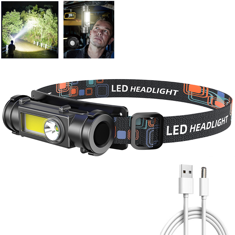 LED Scheinwerfer Starke Licht 18650 Lithium-Batterie Kopf-montiert Taschenlampe draussen Haushalts Wiederaufladbare Nacht Angeln Scheinwerfer: 01