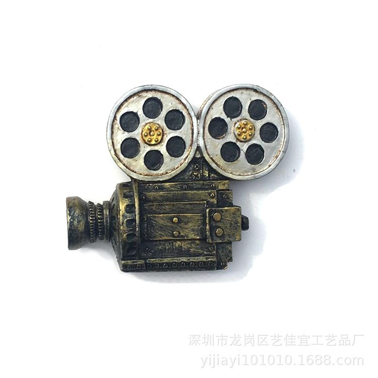 Chinese Style Vintage Fridge Magnets Antique TV Motor Movie Projector 3D Refrigerator Home Kitchen Decoration Tourist Souvenirs: 6