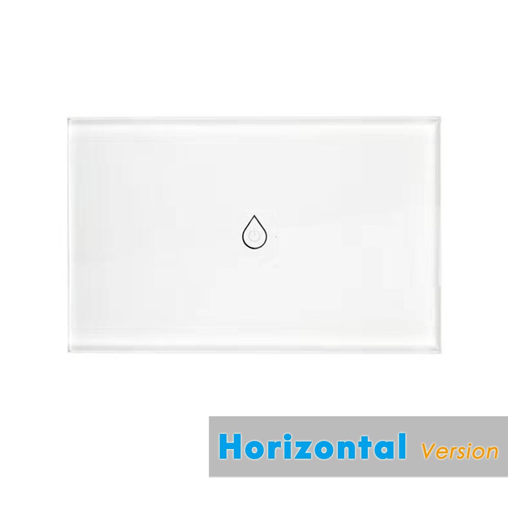 Inteligente Wifi calentador de agua interruptor de la caldera 16A 3000W Panel de vidrio de alta potencia Timmer aplicación móvil Control de voz con Alexa Google Home: 16A-Horizontal
