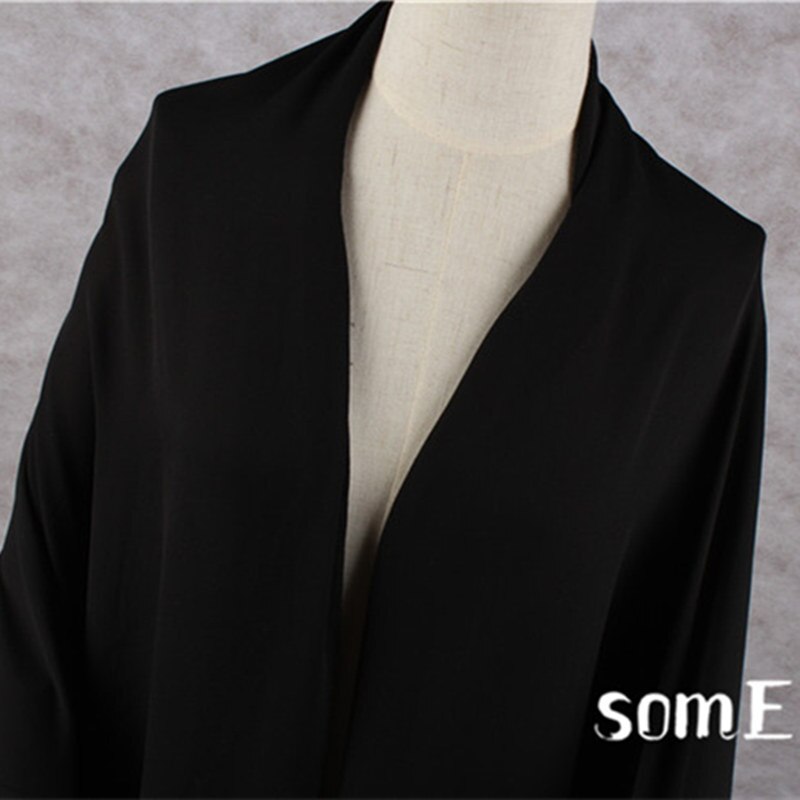 Tela de gasa de 50x150cm para decoración de muñecas, tul de encaje DIY, vestido de retazos, etapa de decoración de muñecas Hanfu, 100% de nailon, color blanco y negro
