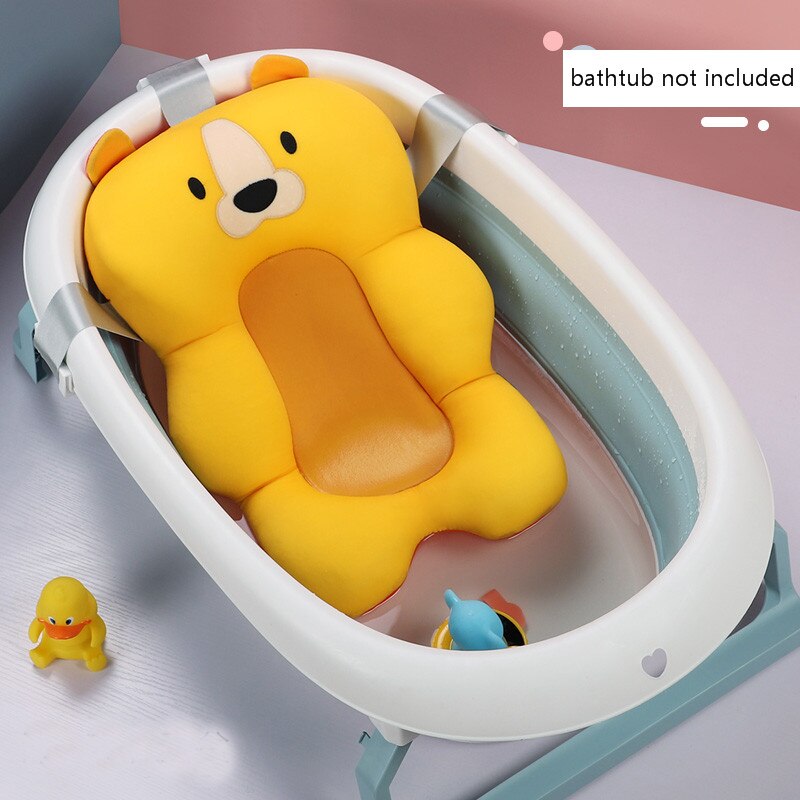 Baby shower badepude bærbar luftpude seng/stol/hylde skridsikker badekarmåtte tegneserie sikkerhed sikkerhed badesæde støttepude: 15