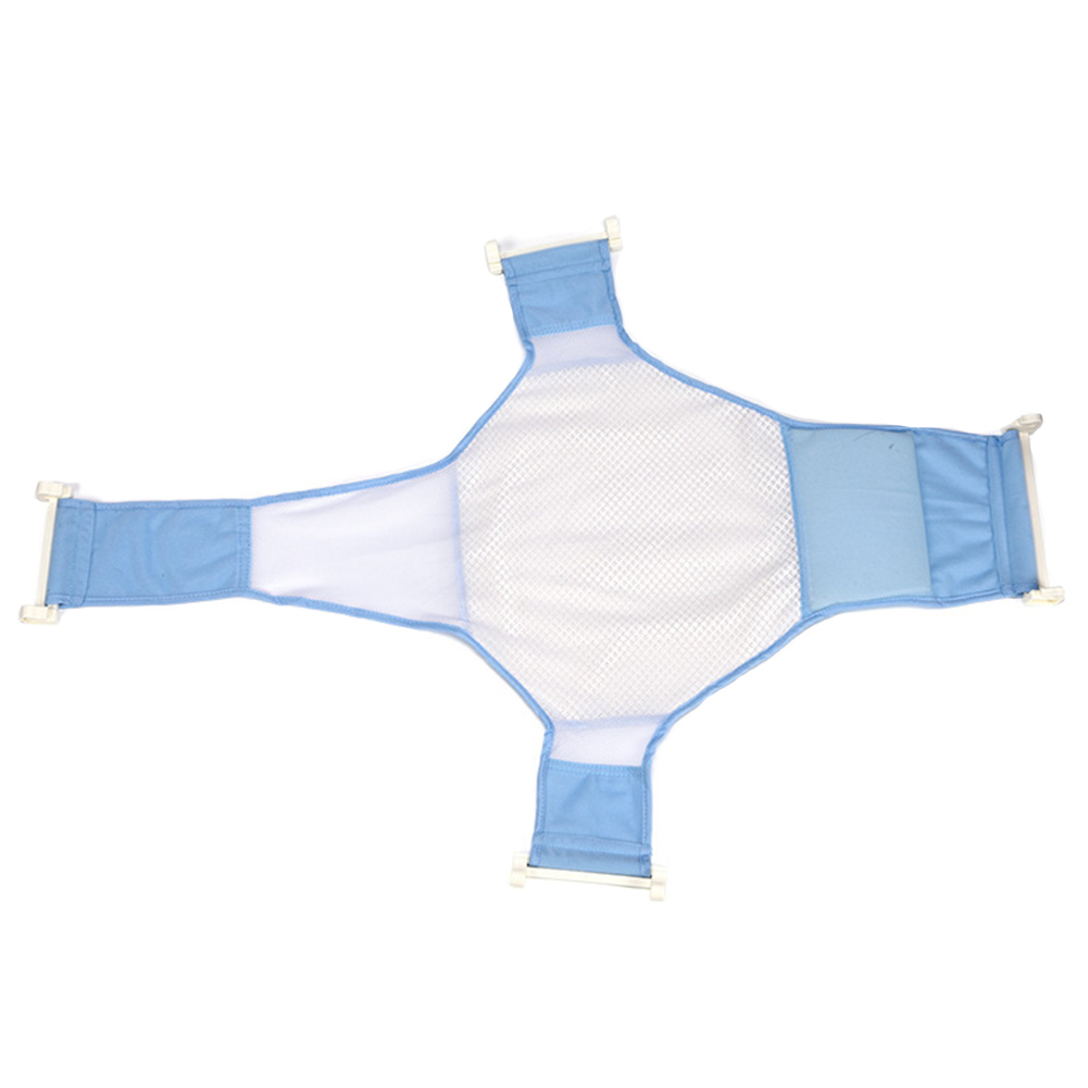 Asiento de baño para recién nacidos, hamaca de malla para ducha, accesorios de baño de bebé: Azul