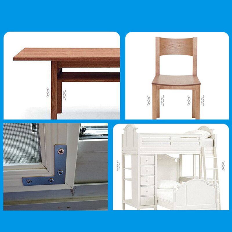 Platte Hoek Rechts 90 Graden Hoek Beugel Reparatie Plaat Bevestiging Brace