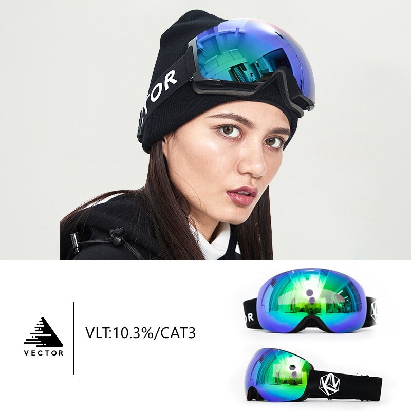 Skibrillen voor heren dames dubbele lagen  uv400 anti-condens grote skibrillen skibrillen sneeuw volwassenen snowboardbrillen ski-uitrusting: Kleur 04