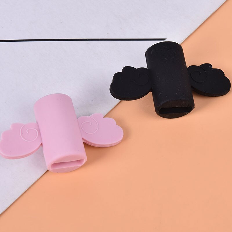 2Pcs Cute Angel Wing Cable Protector Earphone USB Cable Winder Wire Organizer Holder Clip Wrap Desk Set Stationary For Phone