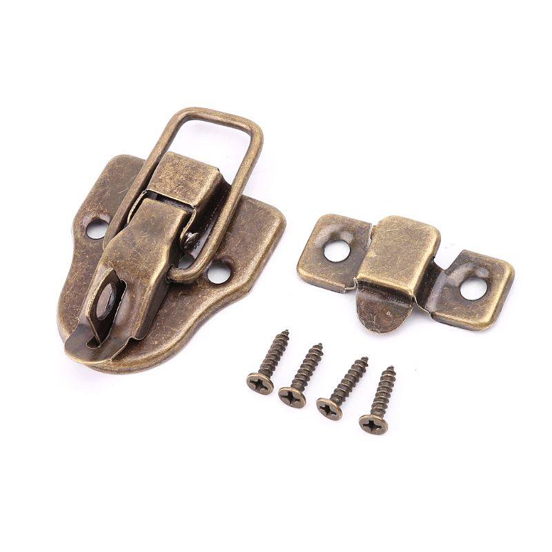 Vintage Toolbox Lock Antique Metal Buckle Suitcase Case Toggle Lock Hasp Latch Furniture Hardware: BZ