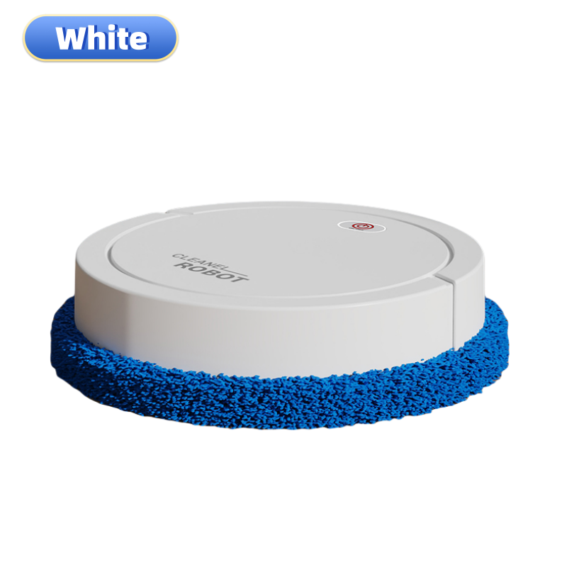 XIMEIJIE Robot de fregado inteligente carga USB batería de larga duración herramienta de limpieza del hogar barredora eléctrica húmeda y seca: Blanco