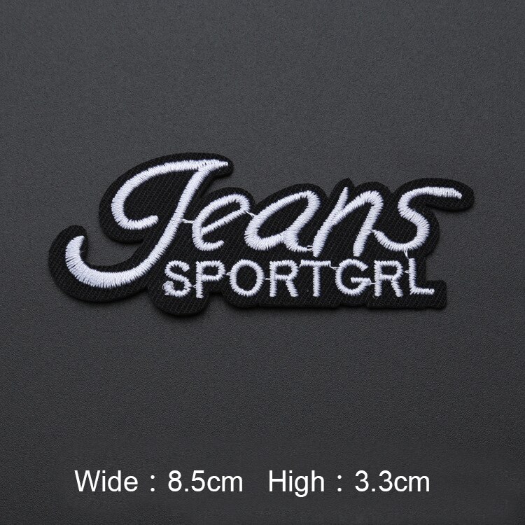 Computer embroidery black and white patch patch clothing accessories badge computer embroidery patch cloth: 11