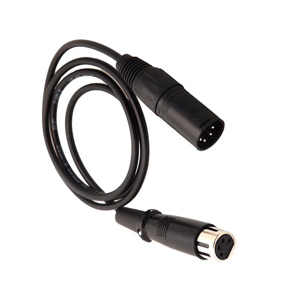4 pin XLR Male to XLR FEMALE Power Cable Cord 1M for DSLR Camera Photography